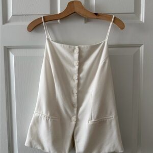 Sunday in Brooklyn Cream Button-Front Camisole